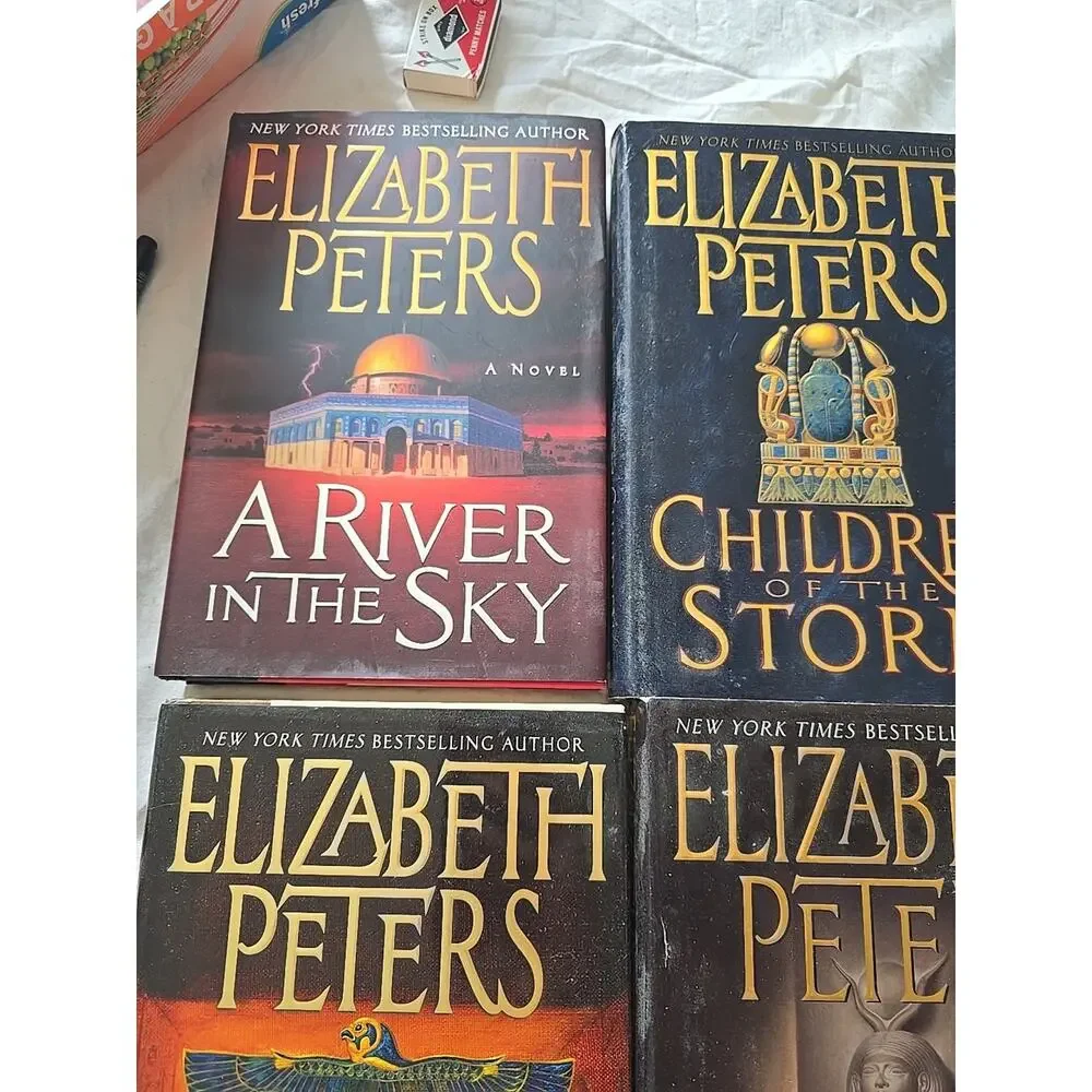 Lot of 4 Elizabeth‎ Peters Amelia Peabody Mysteries Fiction Hardcover Books